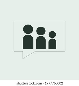 people family together chat human unity vector icon
