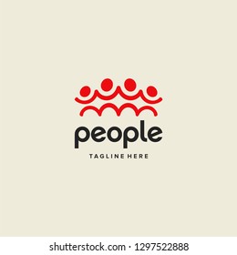 people family together human unity logo vector icon