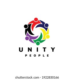 People Family Together Human Unity Logo Vector Icon