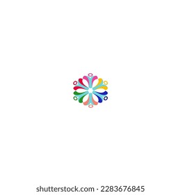 people family together human unity chat bubble logo vector icon.vector