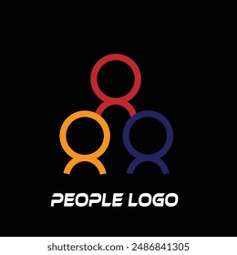 people family together human unity ,Colorful Group of People logo sign