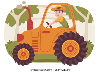 People farmer vector illustration with flat design style.