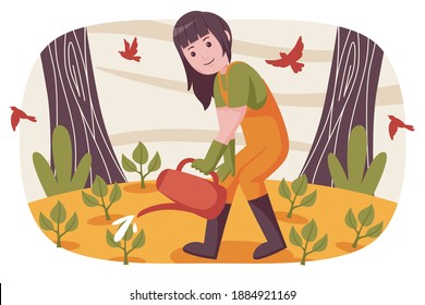 People farmer vector illustration with flat design style.