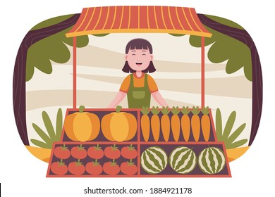 People farmer vector illustration with flat design style.