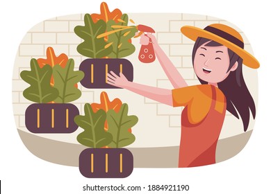 People farmer vector illustration with flat design style.