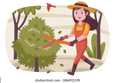 People farmer vector illustration with flat design style.