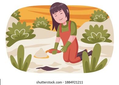 People farmer vector illustration with flat design style.