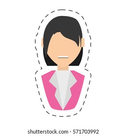 people fashionista woman icon image, vector illustration design
