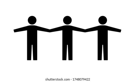 Clip Art Illustration People Holding Hands Stock Illustration 41125150 ...