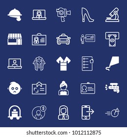 People filled and outline vector icon set on navy background