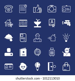 People filled and outline vector icon set on navy background