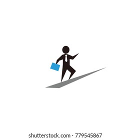 people find job logo vector flat template