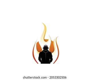 plantilla de diseño de logotipo de incendio