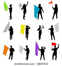 people with flag