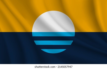 People flag of Milwaukee, Wisconsin, USA. Realistic waving flag of Milwaukee vector background.