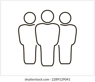 People flat clpart isolated. Sketch Team vector stock illustration. EPS 10
