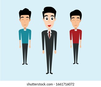 People flat design characters businessman 
