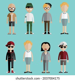 people flat design vector illustration