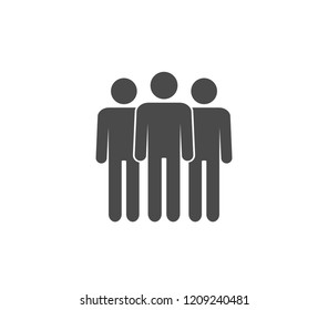 People flat icon. Group of people icon. 