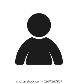 Menschen flach Symbol einzeln. Man-Ikone. Silhouette des Menschen. Vektorillustration.