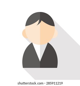 people flat icon with long shadow