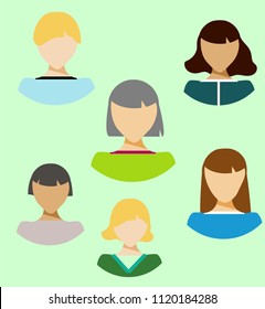 People Flat icons collection vector