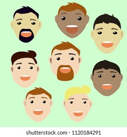 People Flat icons collection vector