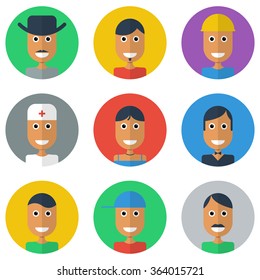 People Flat icons collection, vector illustration