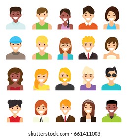 people flat icons design