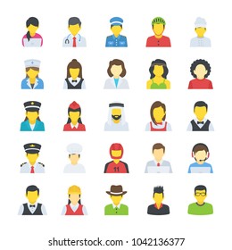 People Flat Icons Set