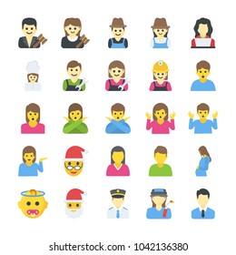 People Flat Icons Set