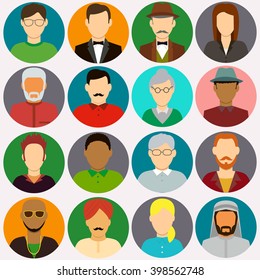 People Flat Icons. Vector 