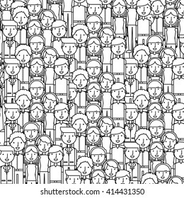 people flat line design 