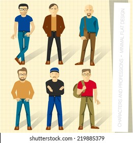People in flat modern style. Vector illustration. 
