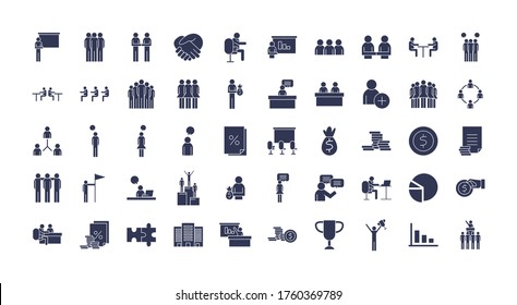 People flat style icon set design of Person profile social communication and human theme Vector illustration