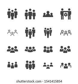 People flat style icon vector. Team work symbol. Group of humans sign For your web site design, logo, app, UI. illustration