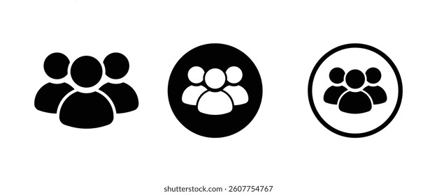 People flat vector icons set