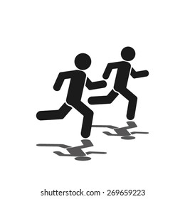 people flee