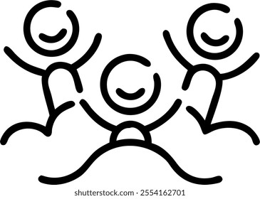 People with Floating Meeting Tools and Joyful Expressions concept as A group of people using floating meeting tools with joyful expressions set against a whimsical background offer