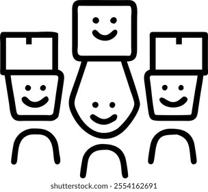 People with Floating Packing Slips and Joyful Faces concept as A group of people holding floating packing slips with joyful faces set against a dreamy background offering ample spa