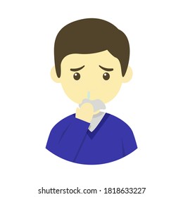 People with Flu Disease Illustration