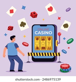 People forbid to playing online slot machine game.