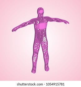 People in the form of electronic circuits. Electronic technology. Chip people. Vector scheme.