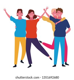 People friends cartoon