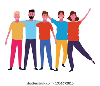 People friends cartoon