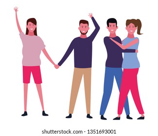 People friends cartoon
