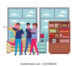 People friends cartoon