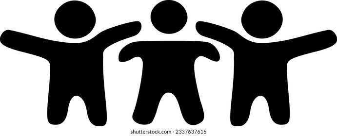 People friendship vector icon. filled flat sign for mobile concept sign, symbol, vector, art