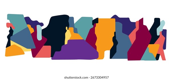 Personas del futuro, realidad virtual de alta tecnología de fondo abstracto, Ilustración vectorial Horizontal