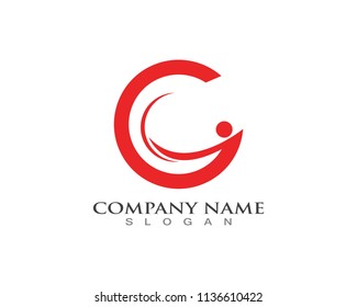 People G letter logo and symbol template
